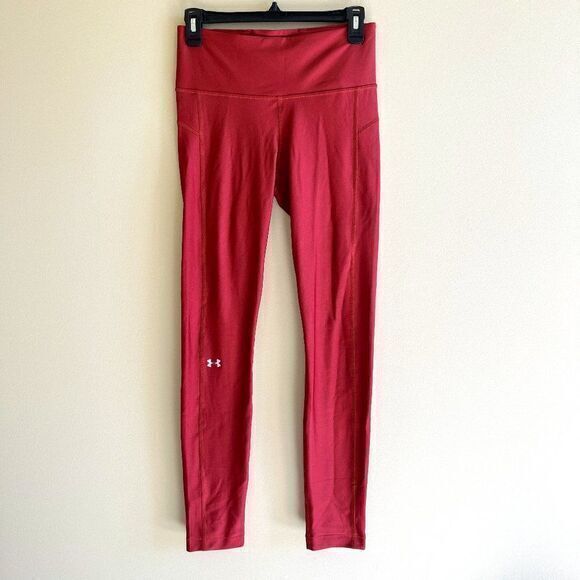 Under Armour heat gear hi-rise leggings in‎ rust Womens Size M Athletic Yoga - Picture 2 of 8